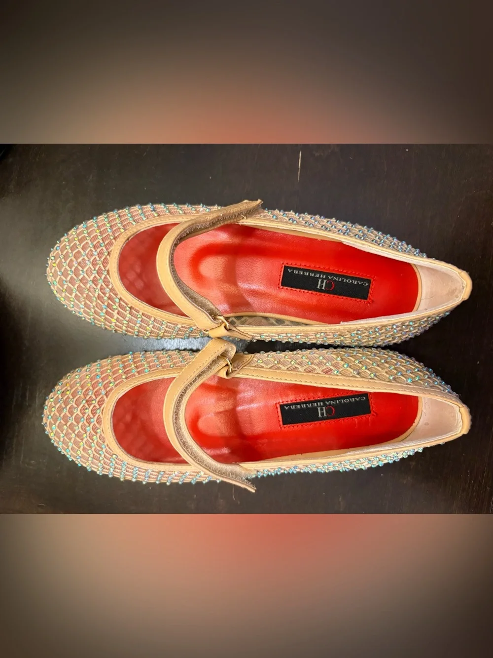 Carolina Herrera Red Kids Dress Shoe Box